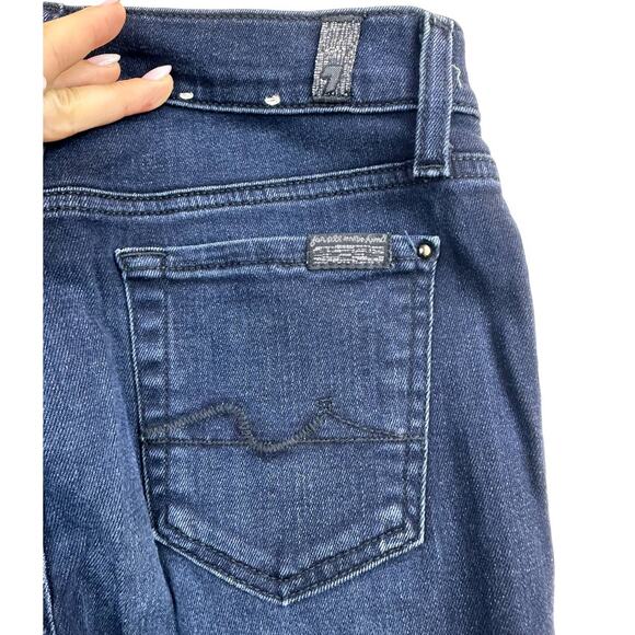 7 Seven For All Mankind Jeans Women Sz: 26 Blue Gwenevere Ankle Skinny Mid Rise - Picture 1 of 12